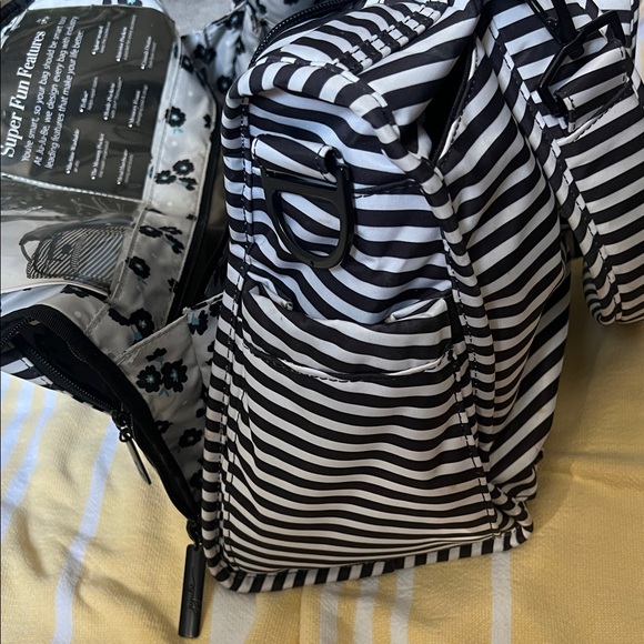 Ju-Ju-Be Black and White Striped Baby Bag - Picture 8 of 8